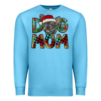 Ocean Blue Christmas French Bulldog Mom Premium Sweatshirt - RanaPortraitStore