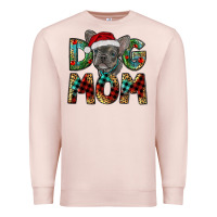 Pale Pink Christmas French Bulldog Mom Premium Sweatshirt - RanaPortraitStore