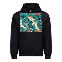 Black turquoise glitter cowhide Urban Hoodie - JahusDesignShop