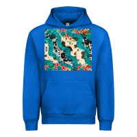 Cobalt turquoise glitter cowhide Urban Hoodie - JahusDesignShop