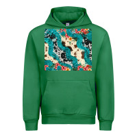 Emerald turquoise glitter cowhide Urban Hoodie - JahusDesignShop