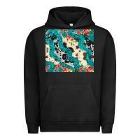 Pigment Black turquoise glitter cowhide Urban Hoodie - JahusDesignShop