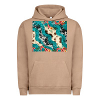 Pigment Burro turquoise glitter cowhide Urban Hoodie - JahusDesignShop