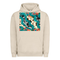 Pigment French Oak turquoise glitter cowhide Urban Hoodie - JahusDesignShop