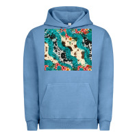 Pigment Pebble Blue turquoise glitter cowhide Urban Hoodie - JahusDesignShop