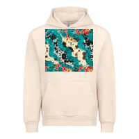 Sandshell turquoise glitter cowhide Urban Hoodie - JahusDesignShop