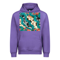 Tulip turquoise glitter cowhide Urban Hoodie - JahusDesignShop