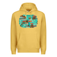 Antique Gold leopard turquoise glitter background Premium Hoodie - AdoDesignShop