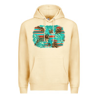 Pina Colada leopard turquoise glitter background Premium Hoodie - AdoDesignShop