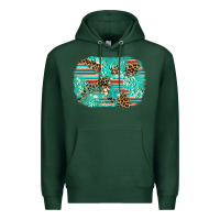 Sports Green leopard turquoise glitter background Premium Hoodie - AdoDesignShop