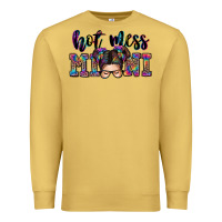 Antique Gold mess mini messy bun Premium Sweatshirt - Zillion Design Studio