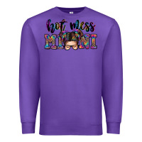Purple mess mini messy bun Premium Sweatshirt - Zillion Design Studio