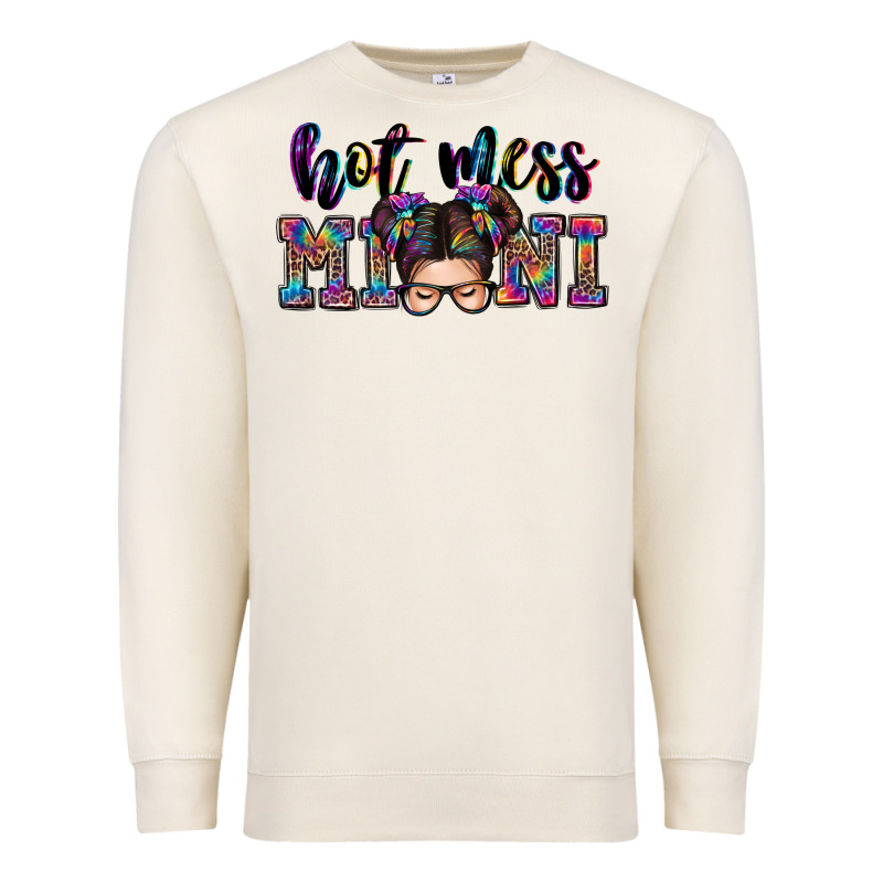Mess Mini Messy Bun Premium Sweatshirt by Zillion Design Studio | Teevron