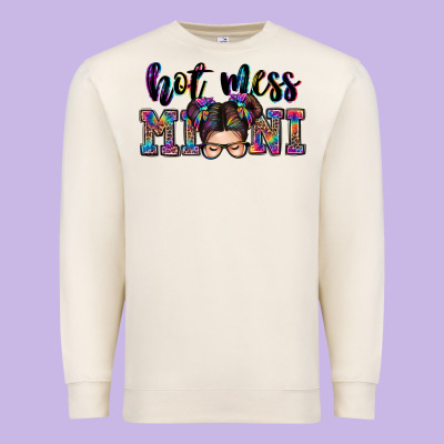 Mess Mini Messy Bun Premium Sweatshirt Designed By Zillion Design Studio