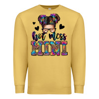 Antique Gold mess mini messy bun Premium Sweatshirt - Zillion Design Studio