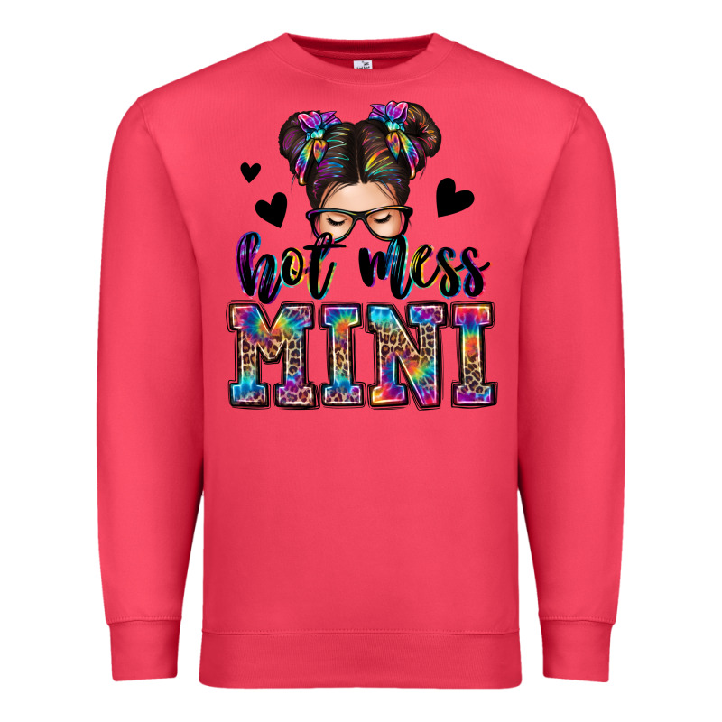 Mess Mini Messy Bun Premium Sweatshirt by Zillion Design Studio | Teevron