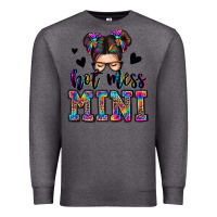 Charcoal Heather mess mini messy bun Premium Sweatshirt - Zillion Design Studio