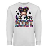 Dove Grey mess mini messy bun Premium Sweatshirt - Zillion Design Studio