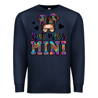 Navy mess mini messy bun Premium Sweatshirt - Zillion Design Studio