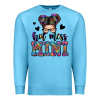 Ocean Blue mess mini messy bun Premium Sweatshirt - Zillion Design Studio