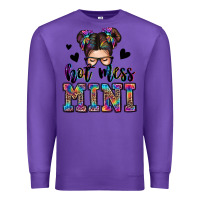 Purple mess mini messy bun Premium Sweatshirt - Zillion Design Studio