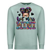 Seafoam mess mini messy bun Premium Sweatshirt - Zillion Design Studio