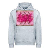 Heather Grey pink glitter Urban Hoodie - JahusDesignShop