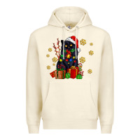 Sandshell black cat meowy christmas Premium Hoodie - AdoDesignShop