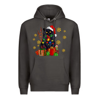 Smoke black cat meowy christmas Premium Hoodie - AdoDesignShop