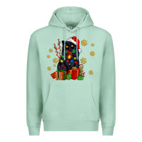 Seafoam black cat meowy christmas Premium Hoodie - AdoDesignShop