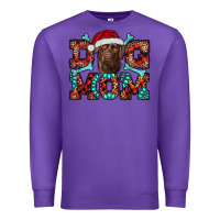 Purple Christmas Labrador Dog Mom Premium Sweatshirt - RanaPortraitStore