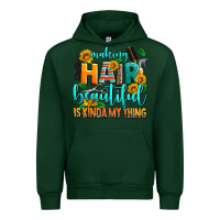 Forest Green making hair beautiful is kinda my thing Urban Hoodie - AdoDesignShop