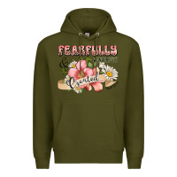 Army Green fearfully and wonderfully created Premium Hoodie - JahusDesignShop