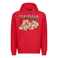Red fearfully and wonderfully created Premium Hoodie - JahusDesignShop