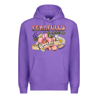 Purple fearfully and wonderfully created Premium Hoodie - JahusDesignShop