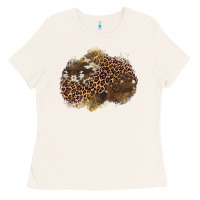Bone leopard cowhide glitter patches Ladies Tee - Artiststas