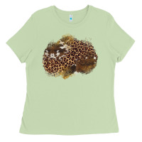 Matcha leopard cowhide glitter patches Ladies Tee - Artiststas