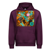 Mauve Wine hair tech Urban Hoodie - AdoDesignShop