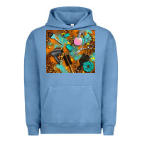 Pigment Pebble Blue hair tech Urban Hoodie - AdoDesignShop