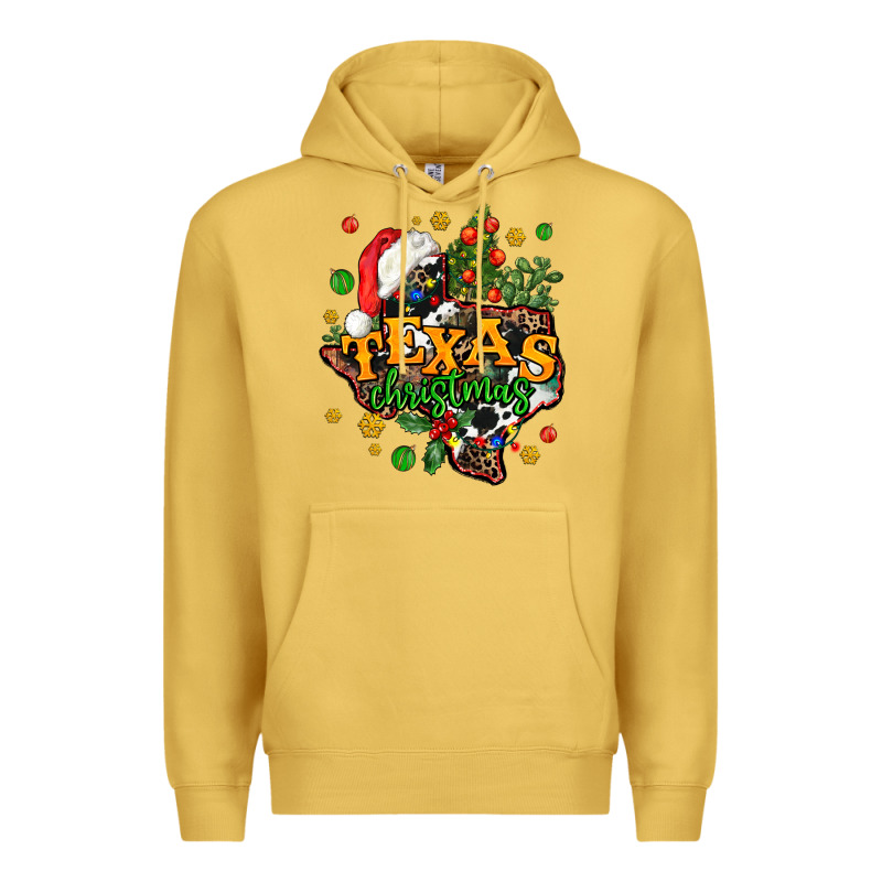 Texas Christmas Premium Hoodie by AdoDesignShop | Teevron