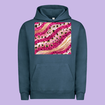 Pink Glitter Urban Hoodie Designed By Jahusdesignshop