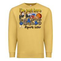 Antique Gold im just here for the snacks sports sister Premium Sweatshirt - Zillion Design Studio