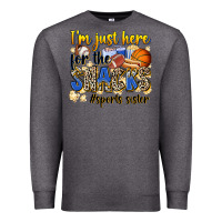 Charcoal Heather im just here for the snacks sports sister Premium Sweatshirt - Zillion Design Studio