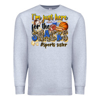 Heather Grey im just here for the snacks sports sister Premium Sweatshirt - Zillion Design Studio