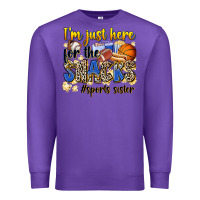 Purple im just here for the snacks sports sister Premium Sweatshirt - Zillion Design Studio