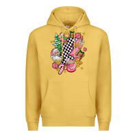 Pink Christmas Lightning Bolt Premium Hoodie | Teevron