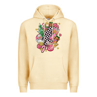 Pina Colada pink christmas lightning bolt Premium Hoodie - AdoDesignShop