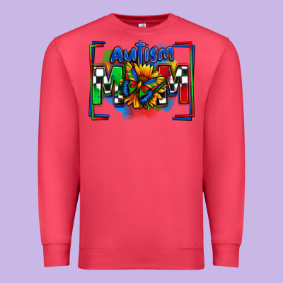 Autism Mom Checkered Flag Premium Sweatshirt Designed By Zillion Design Studio