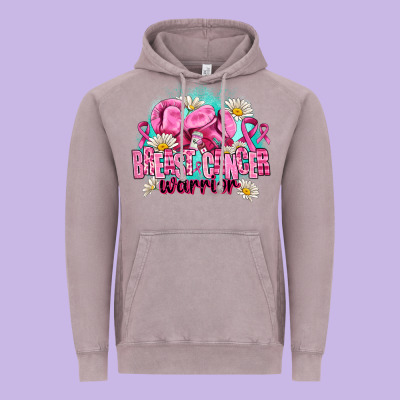 Breast Cancer Warrior Vintage Hoodie Designed By Adodesignshop