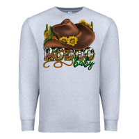 Heather Grey rodeo baby western Premium Sweatshirt - texasbilliewilder